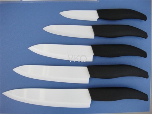 Top-Quality White Ceramic Pocket Knives With Black Handle