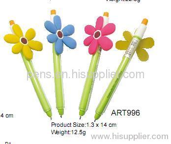 plastic flower ball pens for wedding promotion ART996