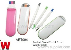 3pcs set pen and highlighter in box for promotion ART994