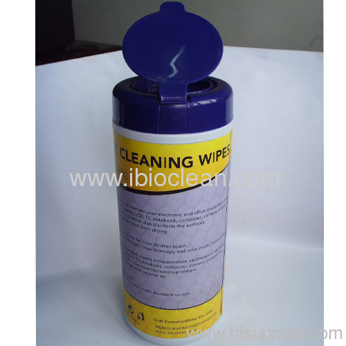 Household wet cleaning wipes