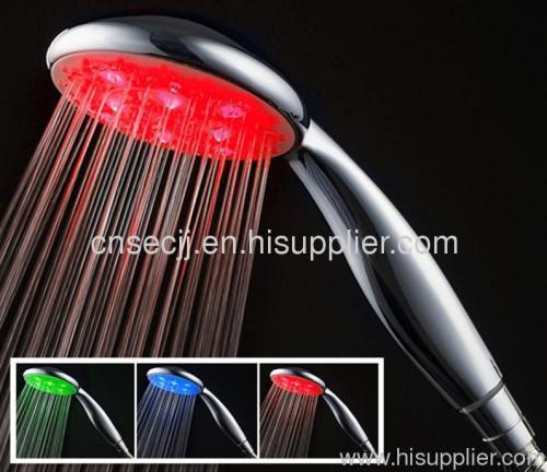 ABS plastic led water showerhead Shower SEC-1003(Temperature Control)(Tricolor)