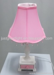 Princess fabric shade table lamp with drawer base for decoration TL045