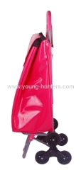 6 wheels PVC Leather folding trolley bag