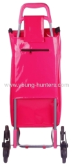 6 wheels PVC Leather folding trolley bag