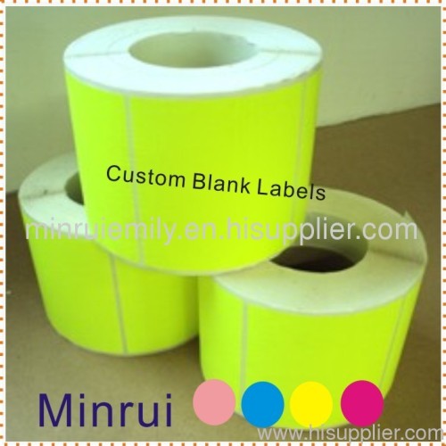 Custome Blank destructible vinyl labels