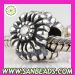 Wholesale Sterling Silver April Birthday Charm Beads with CZ Stone