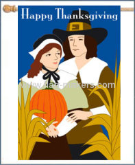 Happy thanks giving garden flag