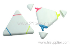 3 color triangle shape highlighter pen ART5803
