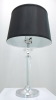 Graceful black fabric table lamp with crystal base for decoration TL017