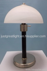 Top quality popular glass desk lamp with steel base for hotel TL024