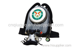 2 hours, oxygen respirator, respirator, positive pressure oxygen respirator, breathing apparatus