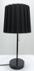 Quality black fabric pleating table lamp with metal base for hotel TL016