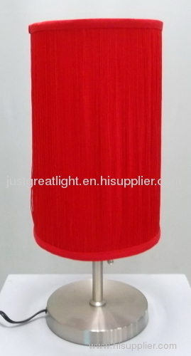 Contemporary red string table lamp with steel base for decoration TL032