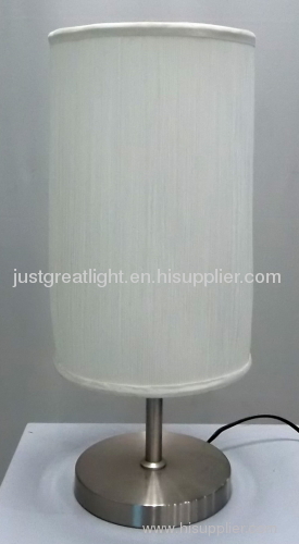 2012 newest style white thread table lamp with steel base for hotel TL032-W