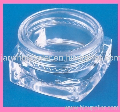 3ml square jar Nail art powder cosmetic case empty