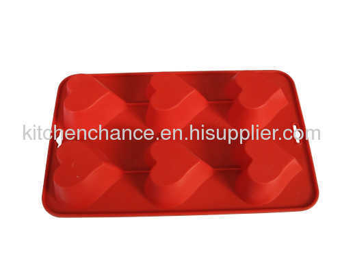 Silicone 6 cup Heart Shape Cake Pan