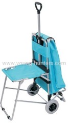 telescopic foldable trolley cart