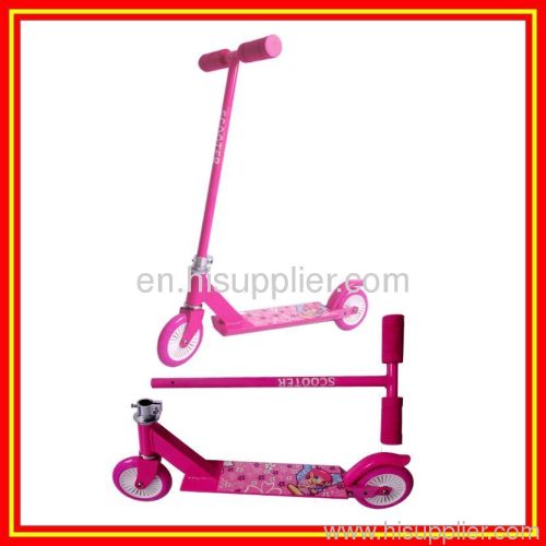 Kids Vehicle Kick Scooter Steel 125mm PVC Color Wheels Unfoldable