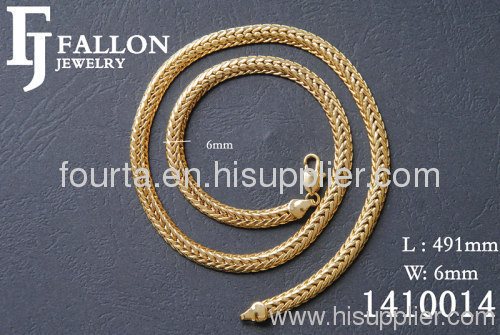 18k gold plated necklace FJ 1410014