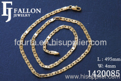 18k gold plated thin necklace FJ 1420085