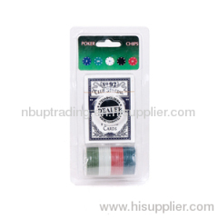 POKER & CHIPS IN PVC DISPLAY