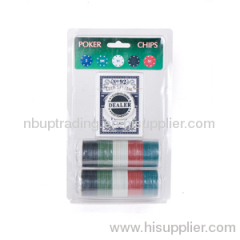 POKER & CHIPS IN PVC DISPLAY