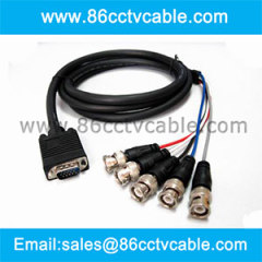 HD15 to 5 BNC cable, Audio Video Cable, AV cable