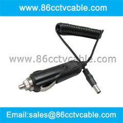 Car charger with Coiled Cord, Car cigarette lighter