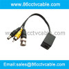 RJ-11E Cable to BNC MIC DC Adapter For Samsung CCTV System