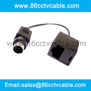 RJ-45 Cable Coupler to MINI DIN Cable