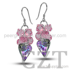 925 sterling silver earring with Swaroski Crystal