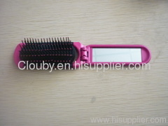Foldabel hair brush , travel hair brush , travel miror , gift , girl products