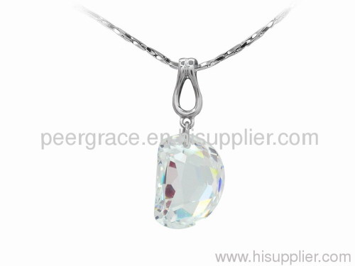 925 sterling silver pendant with color cubic zircon