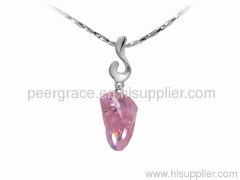 925 sterling silver pendant with color cubic zircon