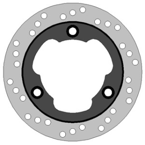 HONDA RS125 REAR brake rotor