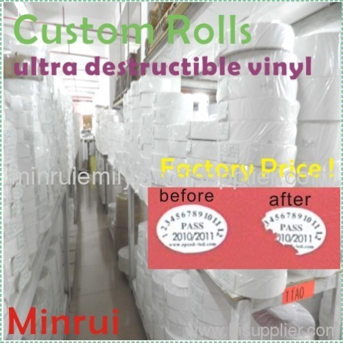 Matte White Ultra Destructible Vinyl Rolls