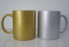 golden silvery coated mug