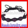 cheap pave fushia crystals beads shamballa bracelet replica for women wholesale