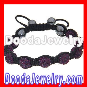 pave crystal beads shamballa bracelet replica