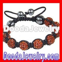 replica shamballa bracelet for girls with CZ crystal beads wholesale