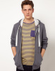 Mens Fashion Hooded Zip Through Sweat shirt