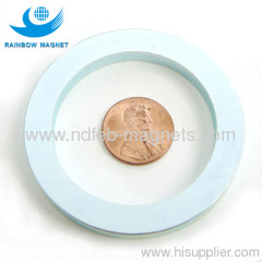 NdFeB Ring Magnet with blue-white zn coating