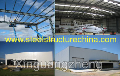 steel structure prefabricated aircraft hangar