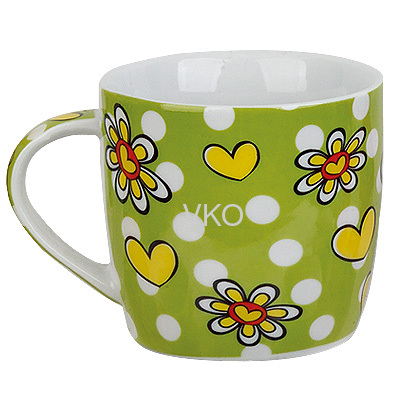 Creative Lovely Girls and Boys Flower and Heart Ceramic Mug