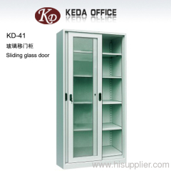 kd-041 metal glass sliding cabinet with 2doors best seller on fair