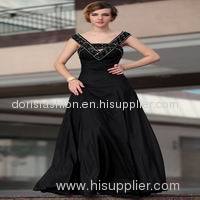Sexy Black Plus Size Evening Formal Maxi Dress