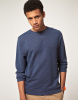 Blue Mens Fashion crew neck sweatshirts