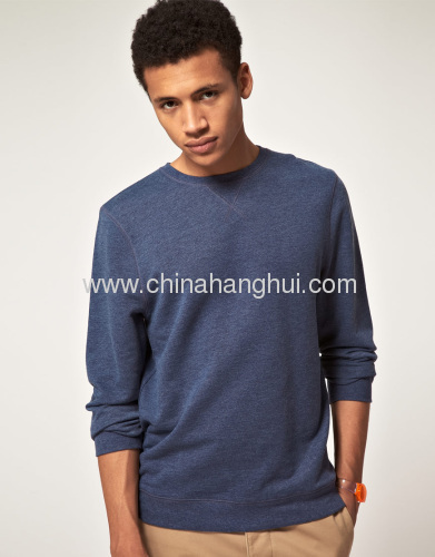 Blue Mens Fashion crew neck sweatshirts