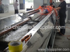 Wood and plastic composite profile extrusion line