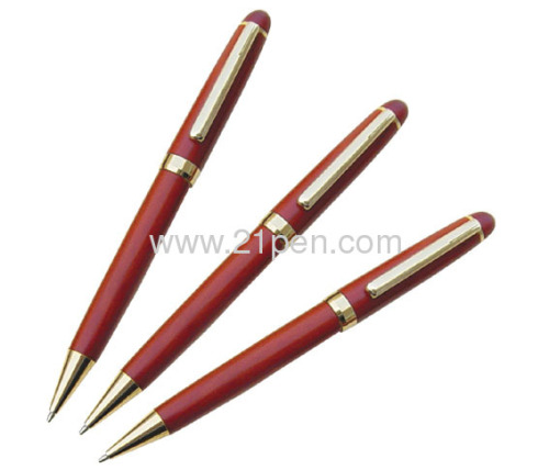 wooden ballpoint pen with metal